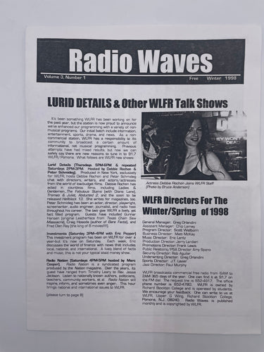 Radio Waves Fanzine Volume 3, Number 1 Debbie Rochon