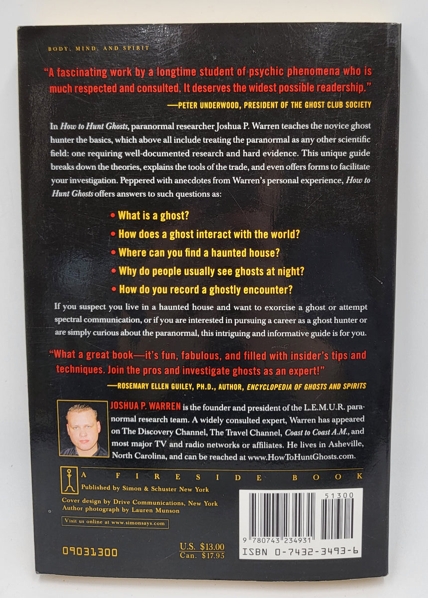 How to Hunt Ghosts Joshua Warren Book – SRS Cinema LLC