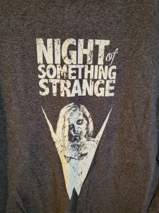 Used Night of Something Strange Large Gray T-Shirt V-Logo