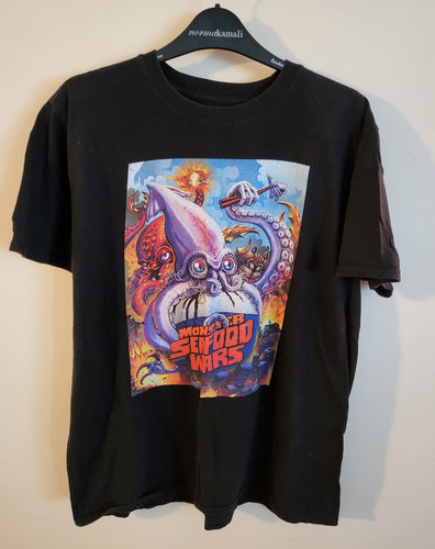 Used Monster Seadfood Wars Black Large T-Shirt (Matt Frank)