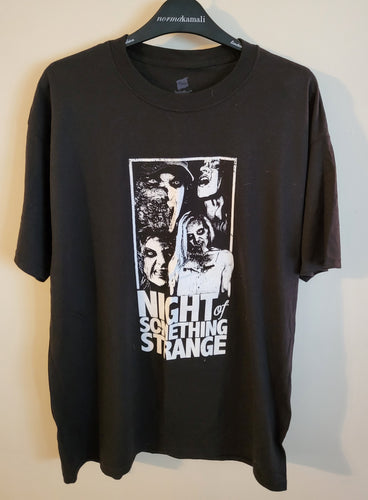 Used Night of Something Strange Zombie Montage Large Black T-Shirt