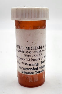 Prop Pill Bottle Paul L. Michaels "Turnacin" from "Vicious Sweet" Movie