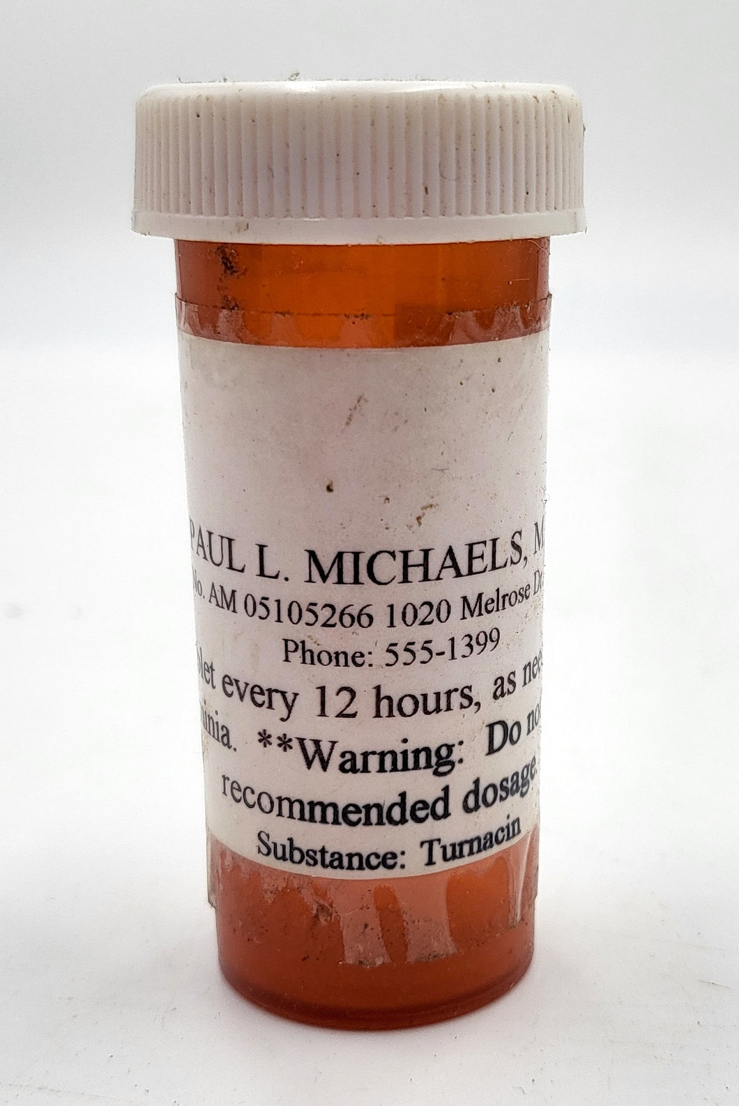 Prop Pill Bottle Paul L. Michaels 