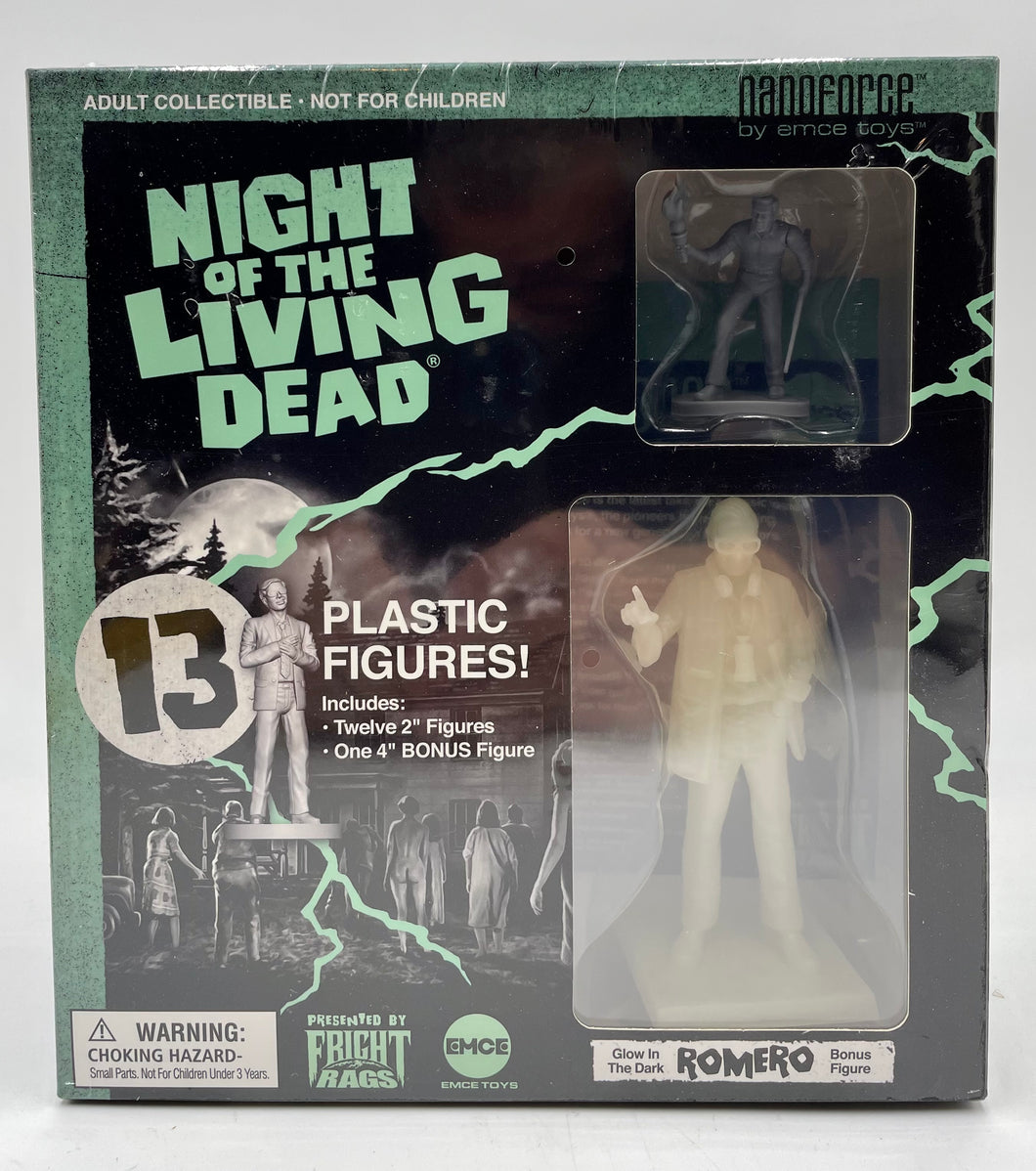 NIGHT OF LIVING DEAD 13 PLASTIC FIGURES FRIGHT RAGS GEORGE ROMERO OOP