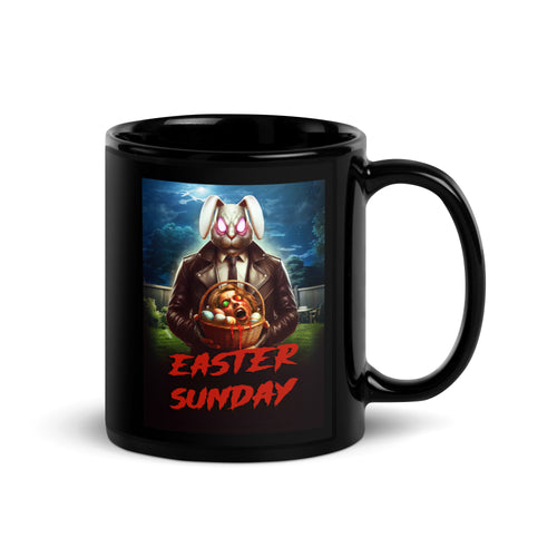 Easter Sunday Black Glossy Mug