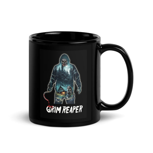 Grim Reaper Black Glossy Mug