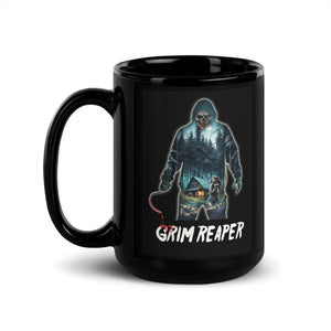 Grim Reaper Black Glossy Mug