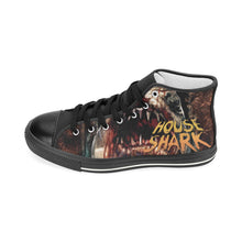 House Shark Illustrated Sneakers Men’s Classic High Top Canvas Shoes (Model 017)
