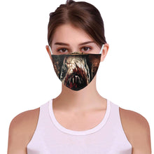 House Shark Face Masks w/15 Filters 3D Mouth Mask with Drawstring (15 Filters Included) (Model M04)