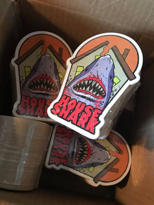 House Shark Diecut 4" Sticker