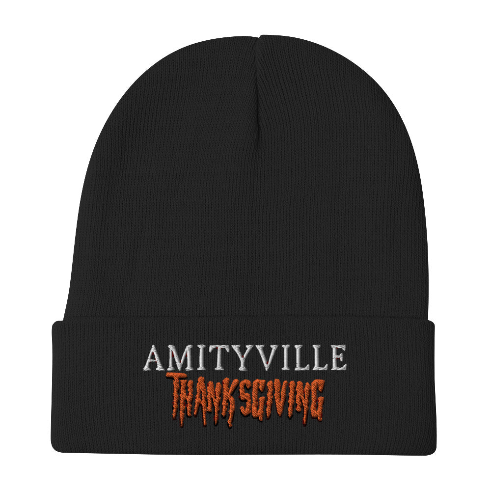 Amityville Thanksgiving Embroidered Beanie