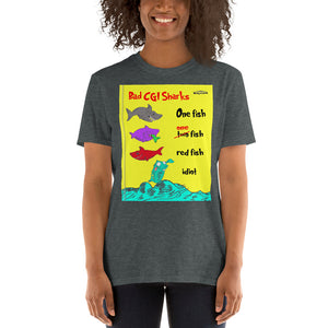 Bad CGI Sharks Dr Seuss Short-Sleeve Unisex T-Shirt