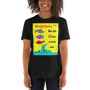 Bad CGI Sharks Dr Seuss Short-Sleeve Unisex T-Shirt