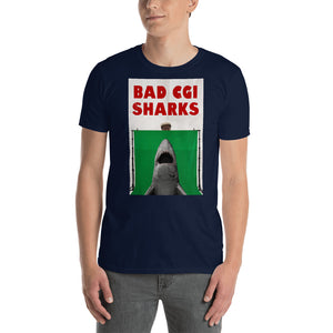 Bad CGI Sharks Parody T-Shirt Short-Sleeve Unisex T-Shirt