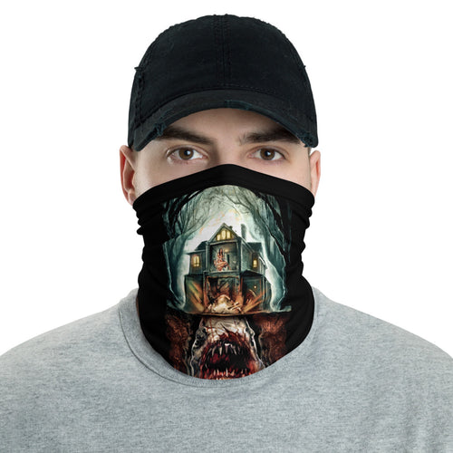 House Shark Illustrated Art Neck Gaiter