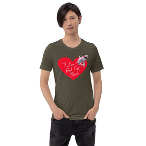 Bad CGI Sharks Woman's Shark Heart Short-Sleeve Unisex T-Shirt