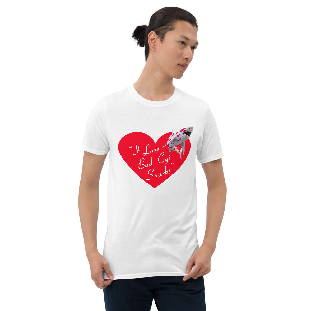 Bad CGI Sharks Shark Heart Lucy Short-Sleeve Unisex T-Shirt