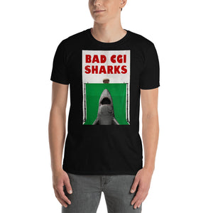 Bad CGI Sharks Parody T-Shirt Short-Sleeve Unisex T-Shirt