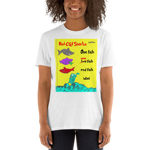 Bad CGI Sharks Dr Seuss Short-Sleeve Unisex T-Shirt